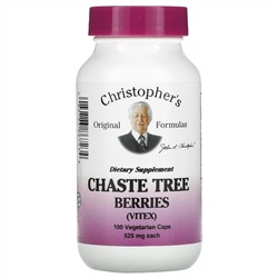 Christopher's Original Formulas, Chaste Tree Berries (Vitex), 525 mg, 100 Vegetarian Caps