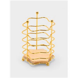 Сушилка для столовых приборов "Старлайт" 11*11*15,5 см, цвет золотой