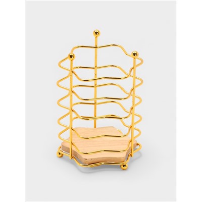 Сушилка для столовых приборов "Старлайт" 11*11*15,5 см, цвет золотой