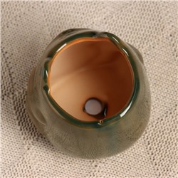 Декоративный горшок для цветов «Лягушка», 300 мл, 8.5×8×9 см, керамический