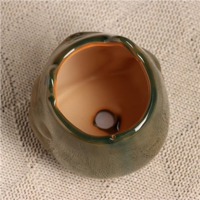 Декоративный горшок для цветов «Лягушка», 300 мл, 8.5×8×9 см, керамический