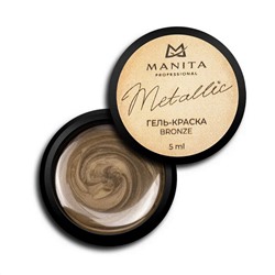 MANITA Гель-краска для ногтей с липким слоем / Metallic Bronze, 5 мл