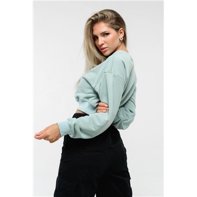 Свитшот 3 оверсайз короткий (Ментол)