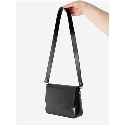 Ручка для сумки, с карабинами, 100±1 см × 2.5 см, чёрная