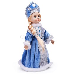 Кукла декоративная Снегурочка, на опоре (тело, руки и ноги -мягконабивные, голова и кисти- керамические) / 17,5x20,5x32см арт.92350