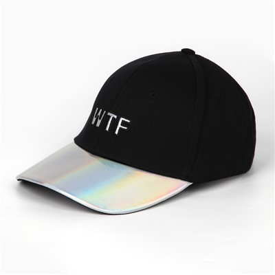 Кепка женская WTF, чёрная, р-р 56