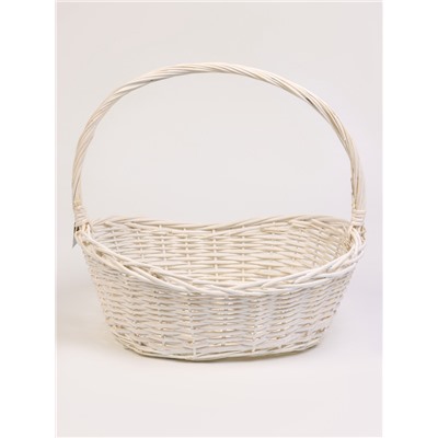 Корзина плетёная для хранения, ива, овальная, белая, набор 4 шт.