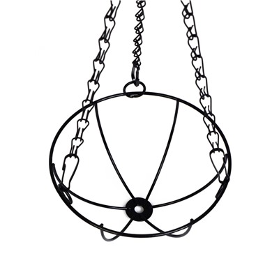 Кашпо подвесное «Полусфера», d=15 см, металлическое, со вставкой из кокоса