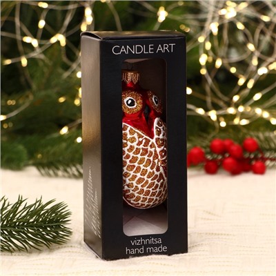 Ёлочная игрушка «Совушка» ручная роспись, h=11 см, МИКС