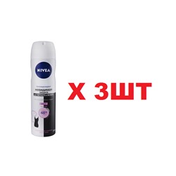 Nivea Дезодорант Спрей 150мл Черное и Белое Невидимый Clear жен 3шт