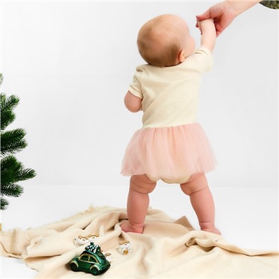 Боди с юбкой Крошка Я «Новогодние игрушки», рост 80-86 см