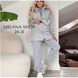 костюм 4-ка:(жилетка + сумка + худи + штаны)