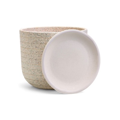 Горшок для цветов «Пряности», 2.9 л, d=19 см, h=16 см, керамический, с поддоном, белый