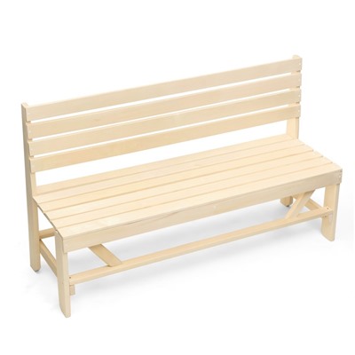 Скамейка для бани и дачи, 150×49×88 см, деревянная