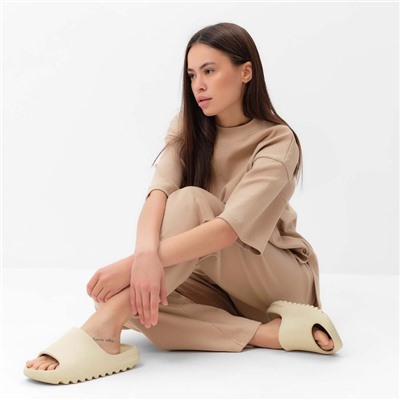 Костюм женский (футболка, брюки) MIST, размер 48-50, бежевый