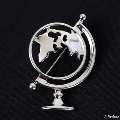 Брошь Глобус / 3418 /уп 12/