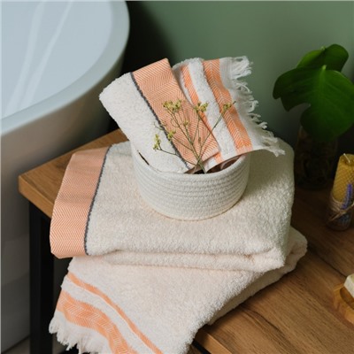 Полотенце махровое Love Life «Бриз» 70×120 см, оранжевый, 100% хл, 500 г/м²