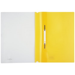 Скоросшиватель А4 пластиковый  желтый 0,18мм 4018 inФОРМАТ