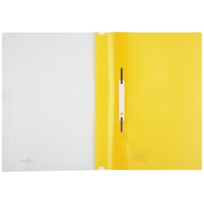 Скоросшиватель А4 пластиковый  желтый 0,18мм 4018 inФОРМАТ