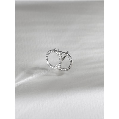 Подвеска из серебра с фианитами родированная - CD 925 пробы П-2854-Р