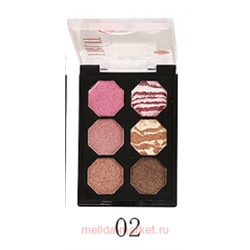 Farres Тени 6-цветов Fruit Peach тон 02 сиренего коричневые оттенки 1839