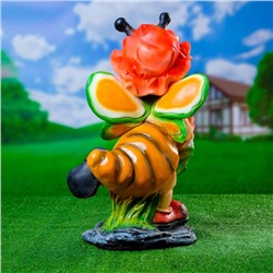 Садовая фигура из полистоуна «Пчёлка в панамке», 49×23×25 см