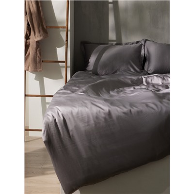Пододеяльник 2-спальный SL Home Tencel, 180×220 см, серый, тенсель