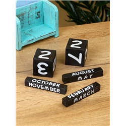 Календарь настольный «Маяк», 11×5×19 см, дерево, бирюзово-синий