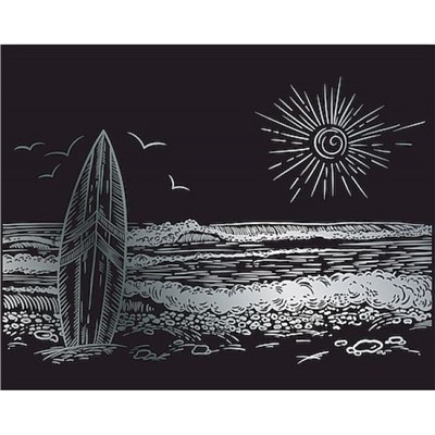 Гравюра 20х25,5 см SGHK №64 "Море" (серебро) Hobbius