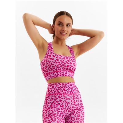 Топ леопардовый женский MINAKU, розовый, размер 44