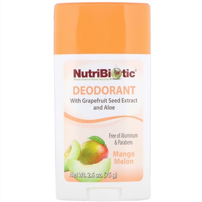 NutriBiotic, дезодорант, дыня с манго, 75 г (2,6 унции)