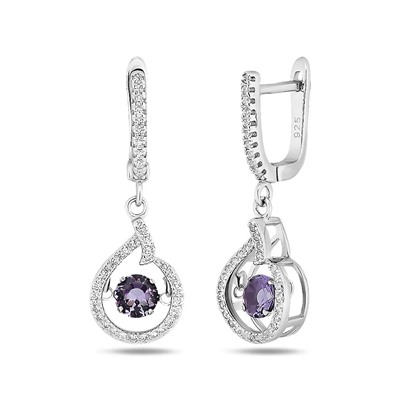 Серьги, куб.циркон., BY-3178