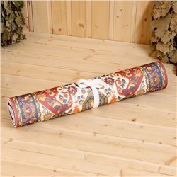 Коврик - лежак для бани и сауны с принтом «Ретро 2», 150×50 см