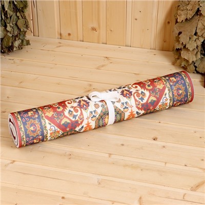 Коврик - лежак для бани и сауны с принтом «Ретро 2», 150×50 см