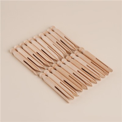 Набор прищепок SL Home, 20 шт., бамбук, 11×1.4 см