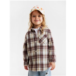 Рубашка детская фланелевая KAFTAN, размер 30 (98-104 см), коричневая