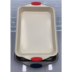 Противень 45х29х5,5 см Мрамор с силиконовыми ручками/ RSD-936 /уп 30/ 0.64/