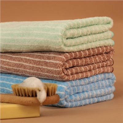 Полотенце банное «Этель. Линии», 70×140 см, голубое