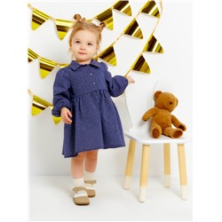 Платье для девочки «Крошка Я. Клетка», рост 86-92 см, синее