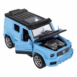 Машина метал. инерционная, М1:36, 4 открыв. двери "Парк Техники" джип голубой