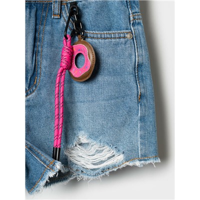 Шорты текстильные джинсовые для девочек