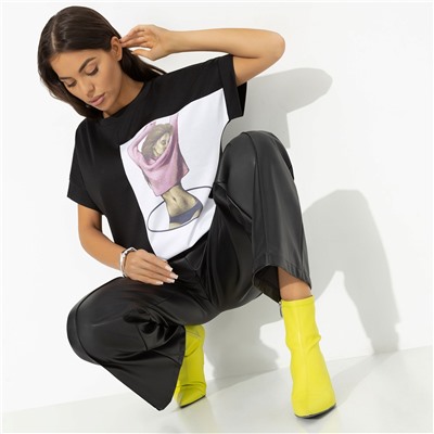 Футболка с принтом, Ты в деле (black)