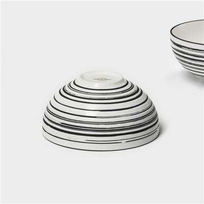 Салатники Magistro Hypnose, 650 мл, 14.7×7 см, набор 2 шт., фарфор, белые