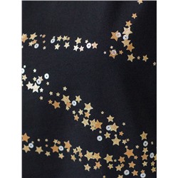 Нарядная футболка с блестящим принтом