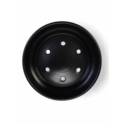 Горшок - бонсайница «Огма» для кактусов и суккулентов, 3 л, d=26 см, h=8 см, керамика, с поддоном, чёрный