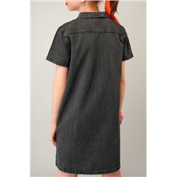 Джинсовое платье с коротким рукавом для девочки Happyfox