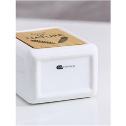 Дозатор для мыла SAVANNA «Природа», 350 мл, белый