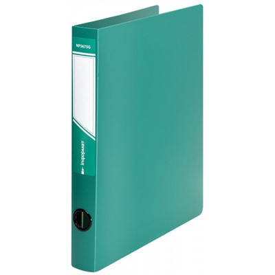 Папка пластиковая 4 кольца 40мм зеленая 700мкм 5675 inФОРМАТ