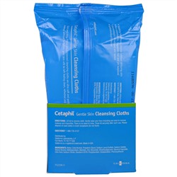 Cetaphil, Мягкие очищающие салфетки, 25 влажных салфеток, 5.0 x 7.9 (12 x 20 см)