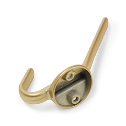 Крючок мебельный CAPPIO TKD030, двухрожковый, цвет матовое золото